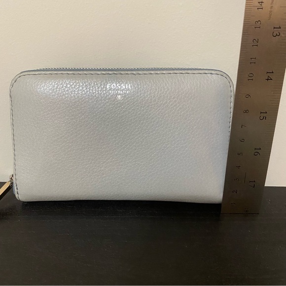 Fossil grey-blue leather wallet (phone wallet) - Picture 16 of 16